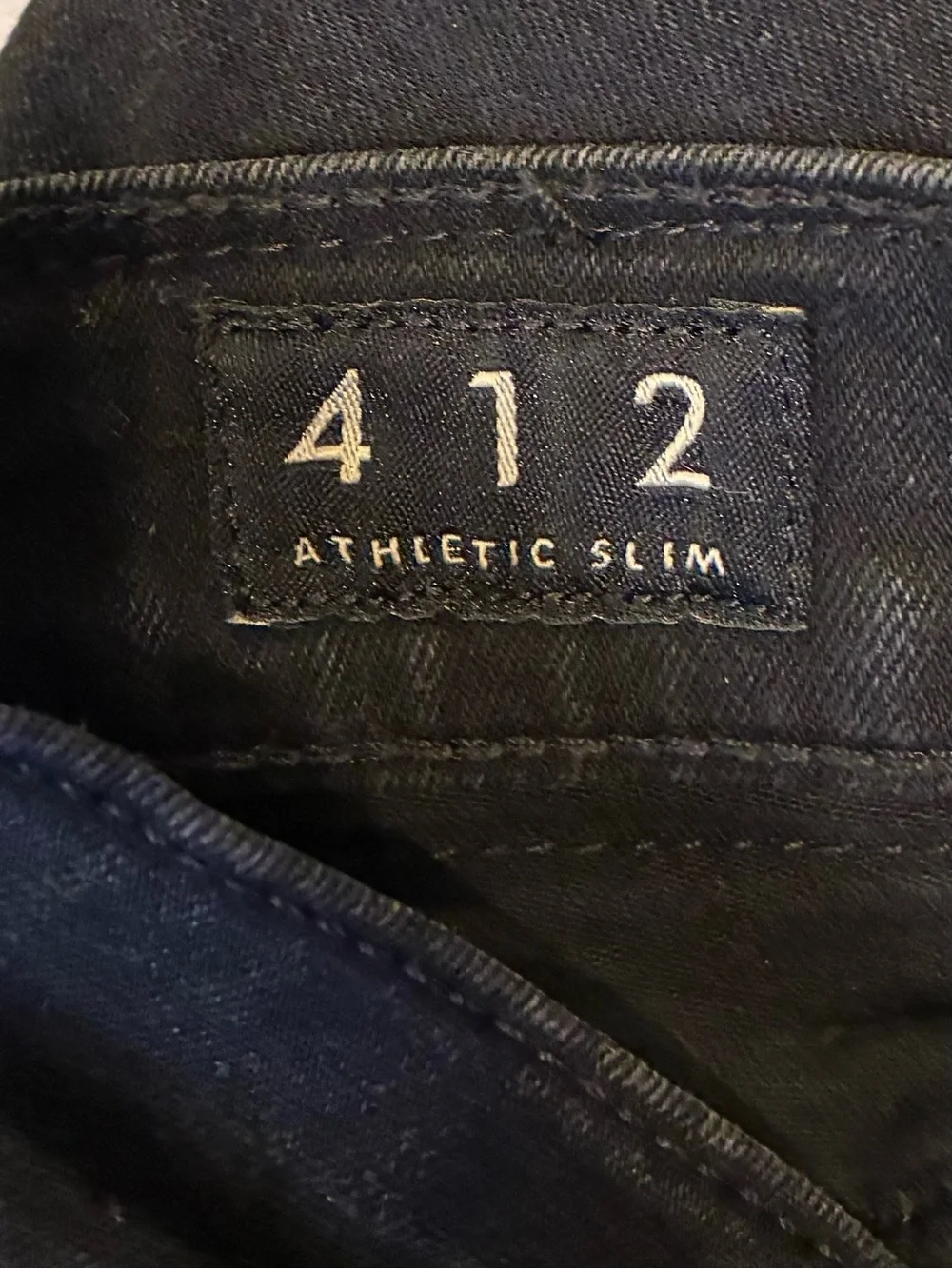 Lucky Brand 412 Athletic Slim Black Wash Stretch Denim Jeans Size 32 x 30